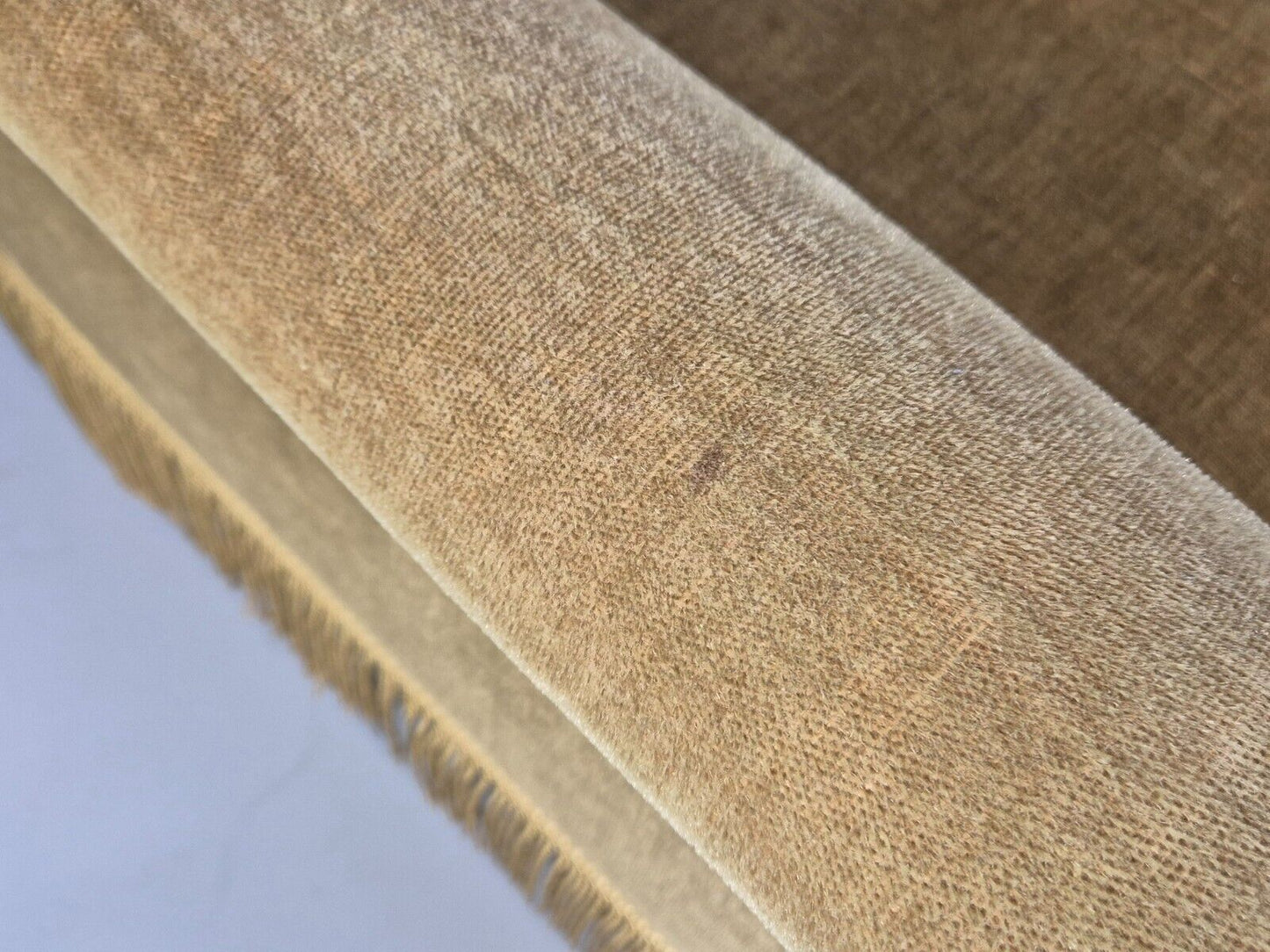 2 High and Low Back Danish Midcentury Chairs Green Velour Tassels EB8968 MNOR - UKDK FURNITURE