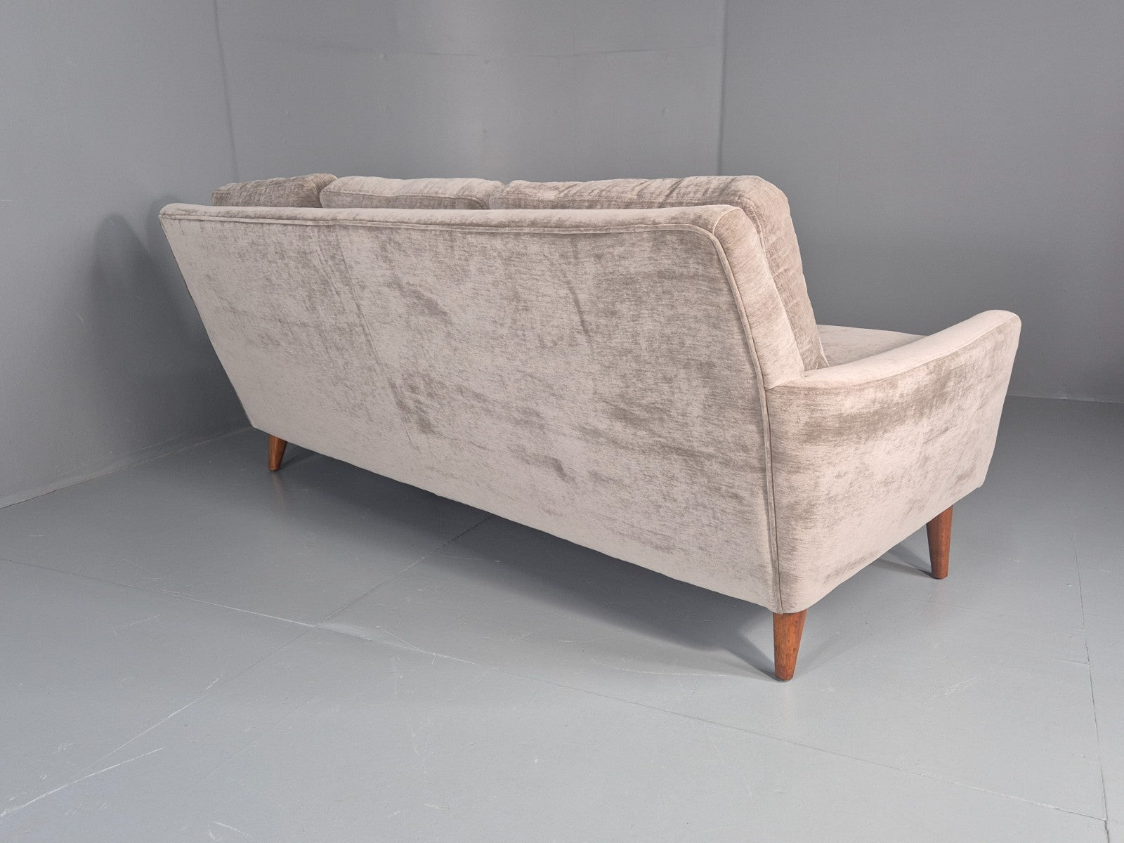 Vintage Danish 3 Seat Settee Mid Century 1960s New Upholstery EB11820 M3SS16