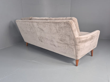 Vintage Danish 3 Seat Settee Mid Century 1960s New Upholstery EB11820 M3SS16