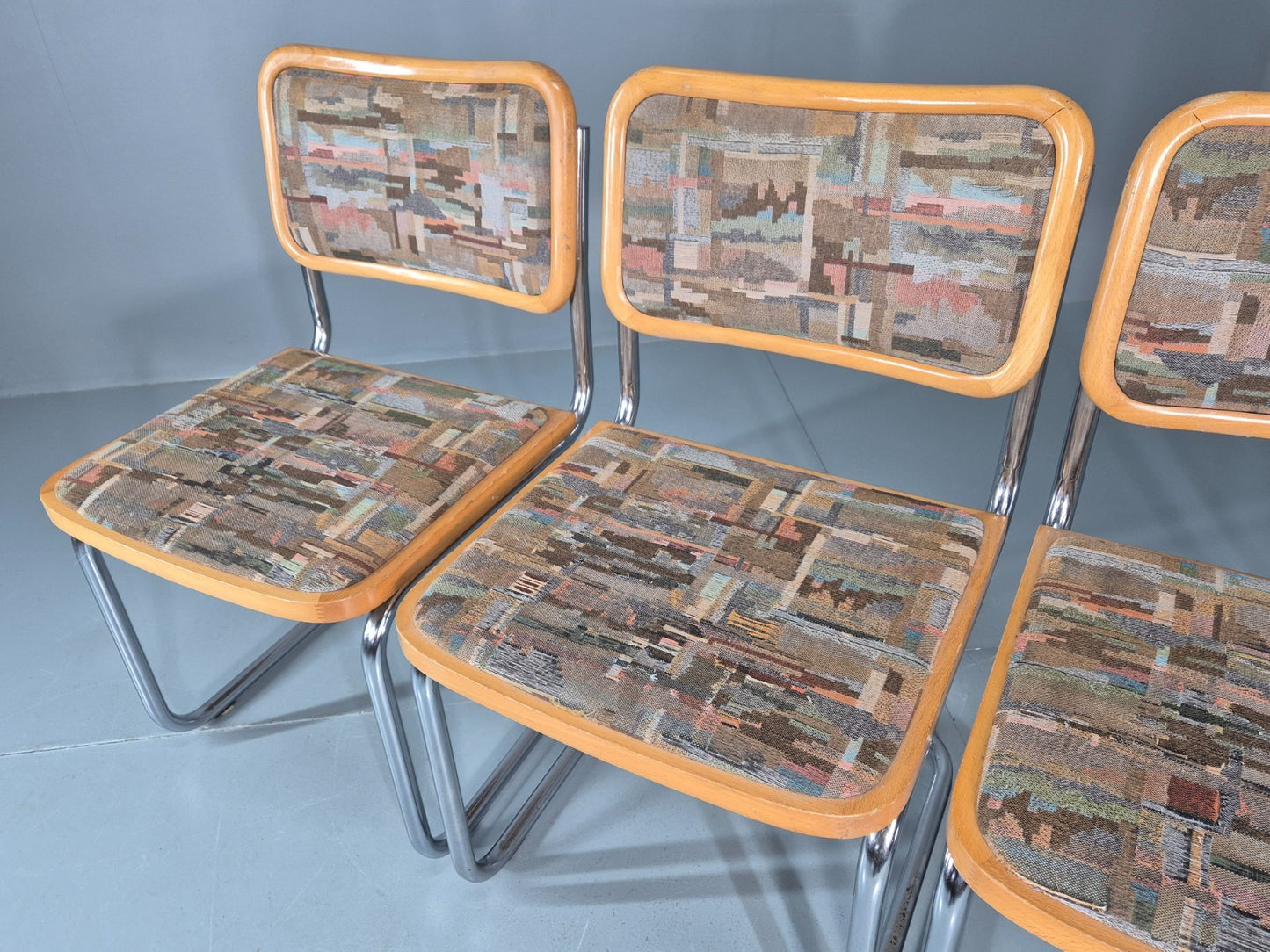 4 Cesca Dining Chairs Marcel Breuer Bauhaus Classic 1980s Retro EB11252 VDIN4