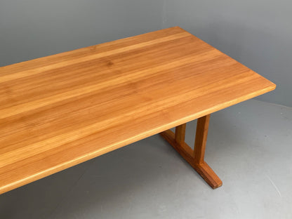 Vintage Danish Pine Dining Table Extending Mogensen Shaker Style EB9434 MWOO - UKDK FURNITURE