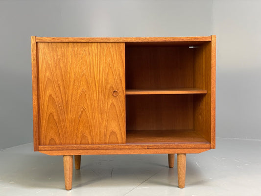Vintage Danish Teak Cabinet 1970s Retro Sliding Doors Shelf EB9834 MWOO - UKDK FURNITURE