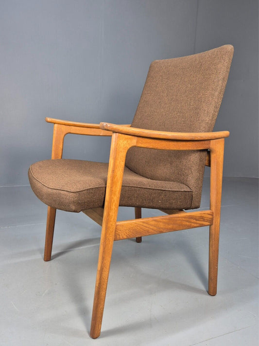 Vintage Danish Elbow Chair Green Wool Oak Frame Hong Stolefabrik MCM EB8485 MDIN - UKDK FURNITURE