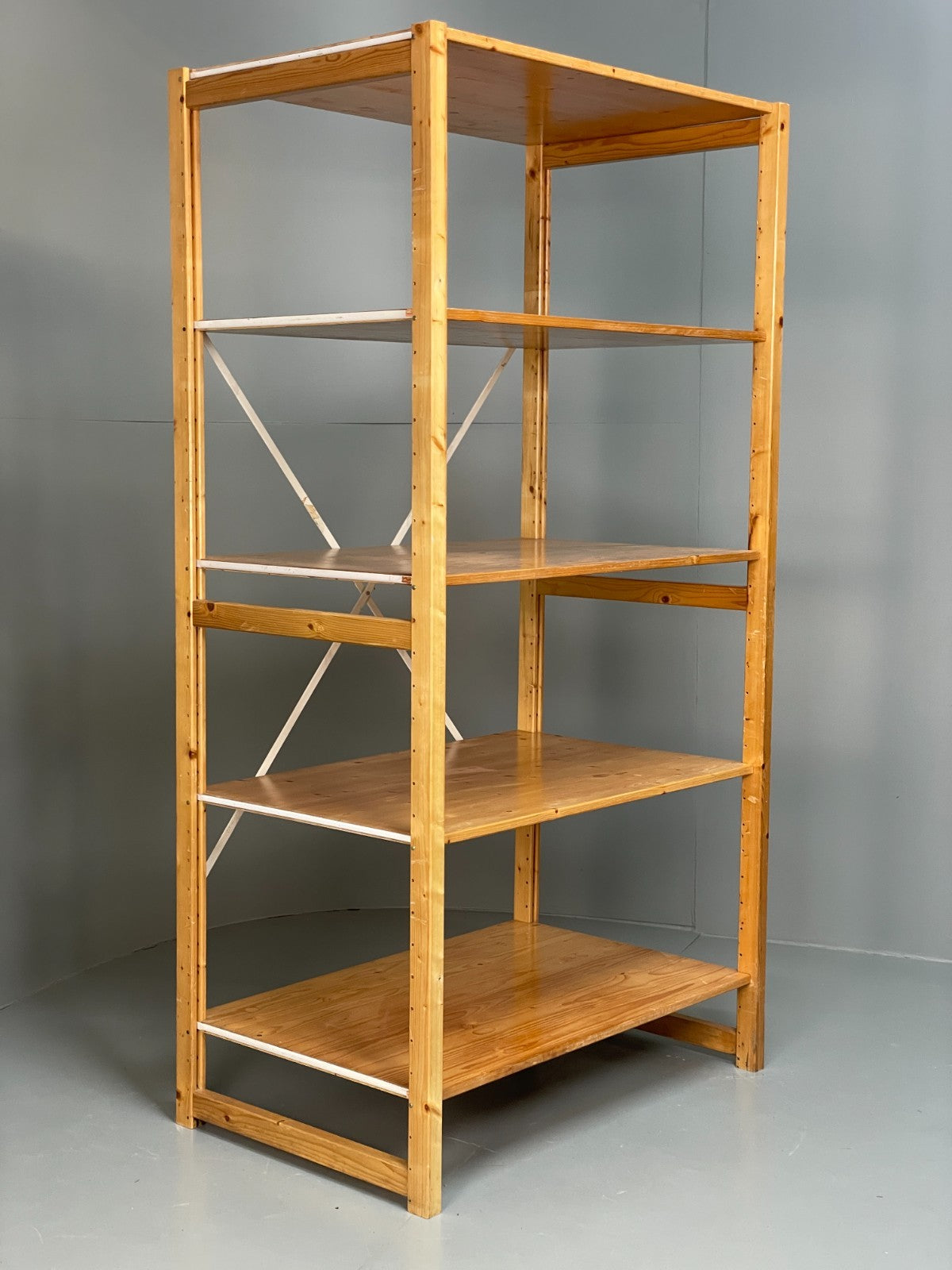 Lundia Pine Open Shelving System Vintage Adjustable Retro Scandi Modular EB1178611