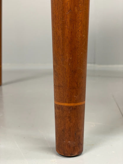 Vintage Art Deco Table Round Walnut Inlay 1950s Swedish EB11191 MWOO12