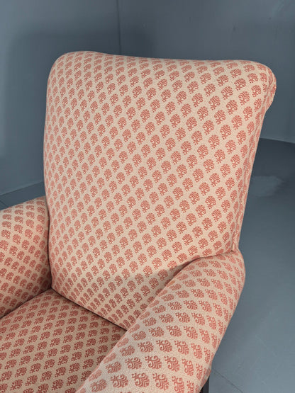 Antique Lounge Chair Edwardian Howard and Sons Style Rolled Back EB11218 VCLO15