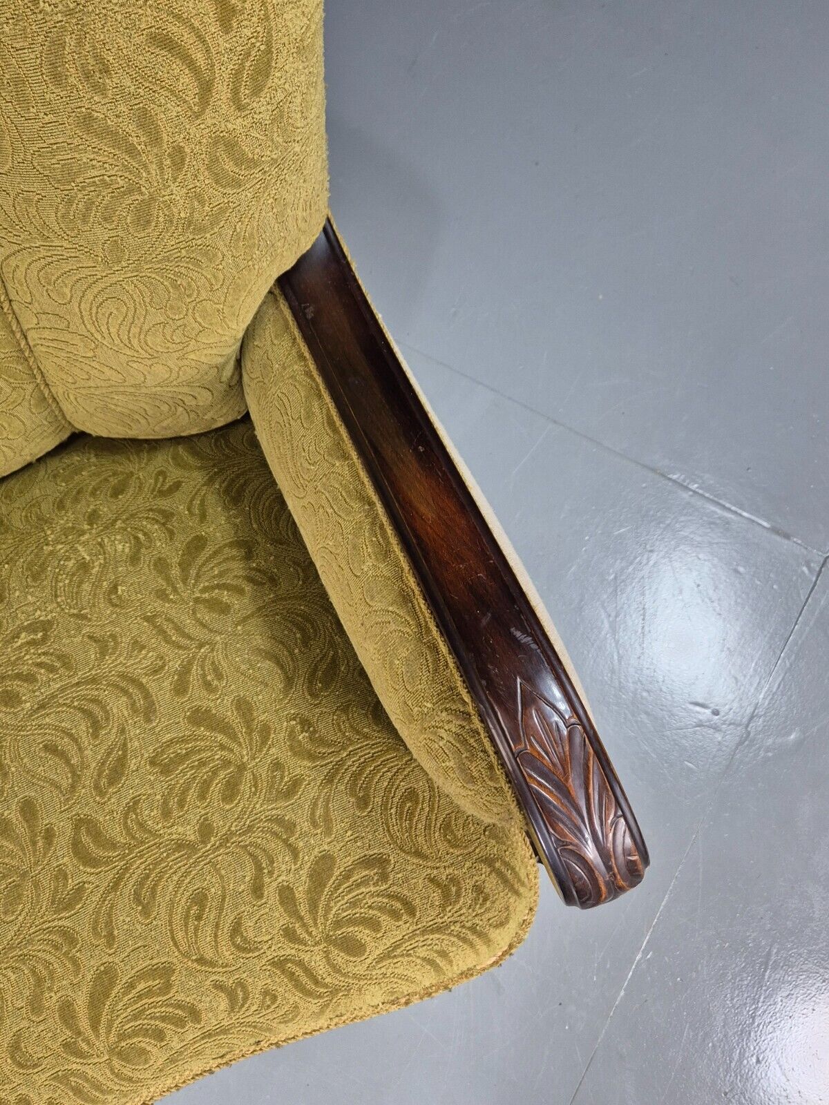 Vintage Danish Lounge Chairs Green and Cream Shell Back 1940s Deco EB7658 VCLO - UKDK FURNITURE