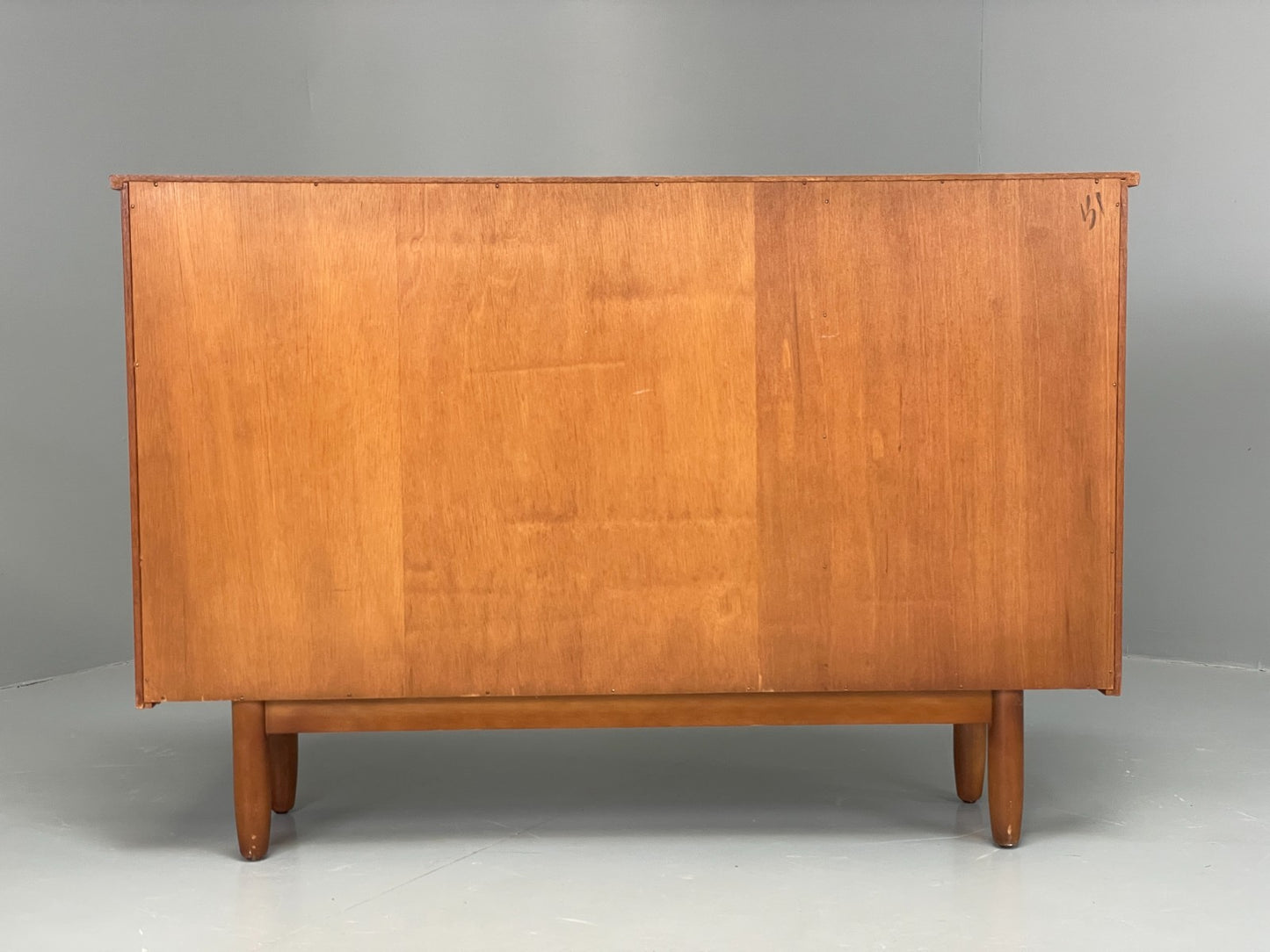 Vintage 1960s Glazed Bookcase Cabinet Teak Shelving Cupboard EB11808 MWOO17