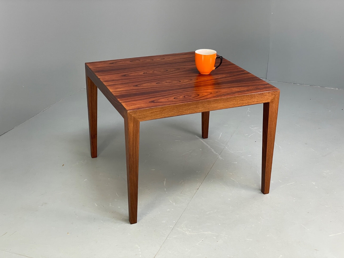 Vintage Danish Square Coffee Table By Haslev Retro 1960s Darkwood EB8801 MWOO - UKDK FURNITURE
