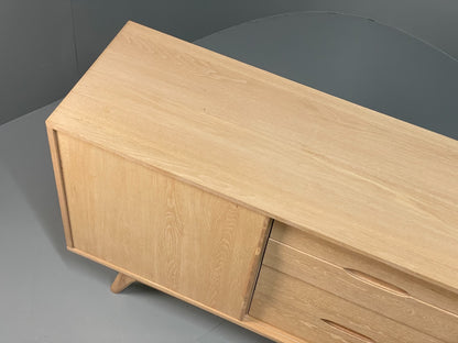 Modern Danish Oak Sideboard - Sliding Door Drawer Mid Century Style EB10836 MWOO17