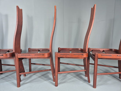6 1980s Post Modern design Dining Chairs Allmilmo Retro Brutalist EB11000 VDIN7