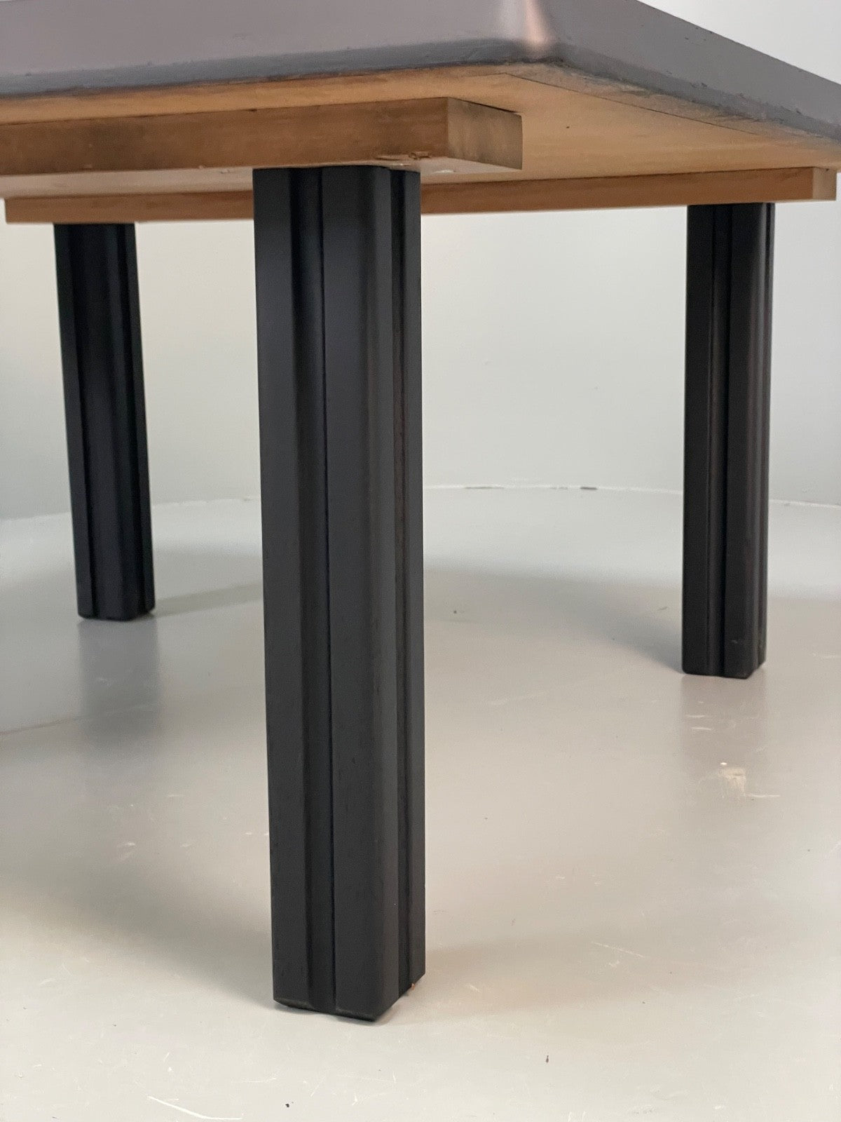 Vintage Tiled Coffee Table Danish 1980s Charcoal Grey Square EB10963 MWOO6