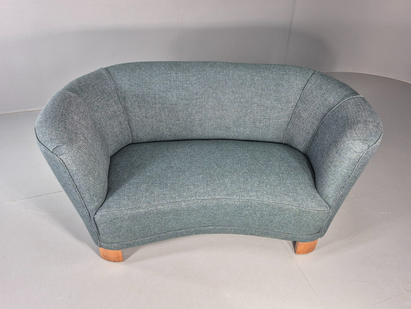 Vintage Art Deco Banana Sofa 2 Seater 1930s Danish New Upholstery  EB11772 M2SS1
