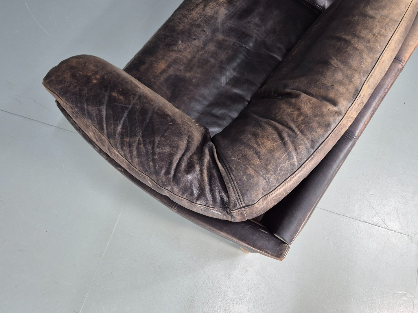 Vintage Mogens Hansen MH535 3 Seat Black Leather Sofa Danish EB10054 M3SS18