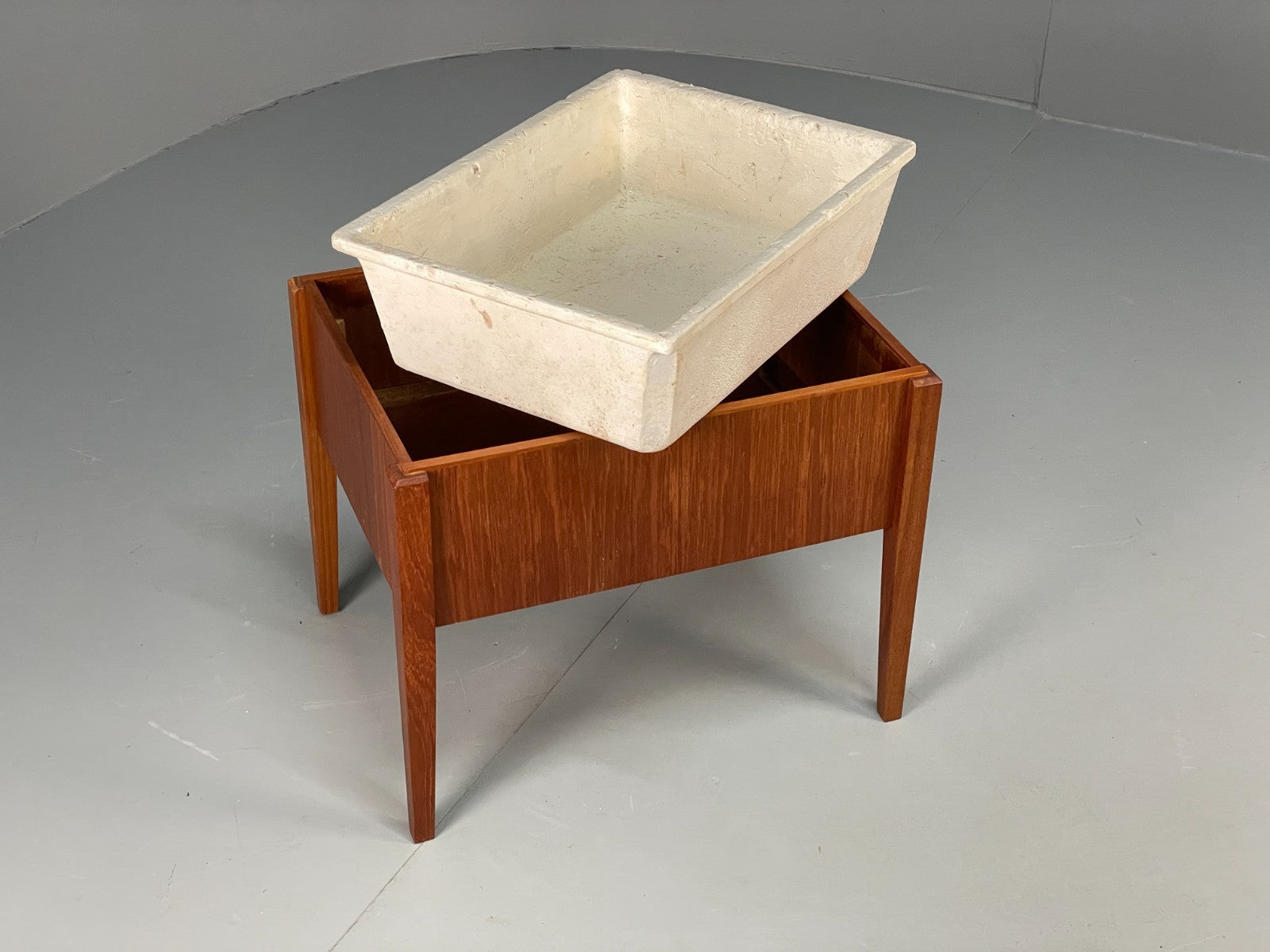 Vintage Teak Flower Planter Drinks Cooler Danish 1960s Mid Century EB11494 MWOO9