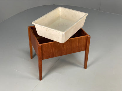 Vintage Teak Flower Planter Drinks Cooler Danish 1960s Mid Century EB11494 MWOO9