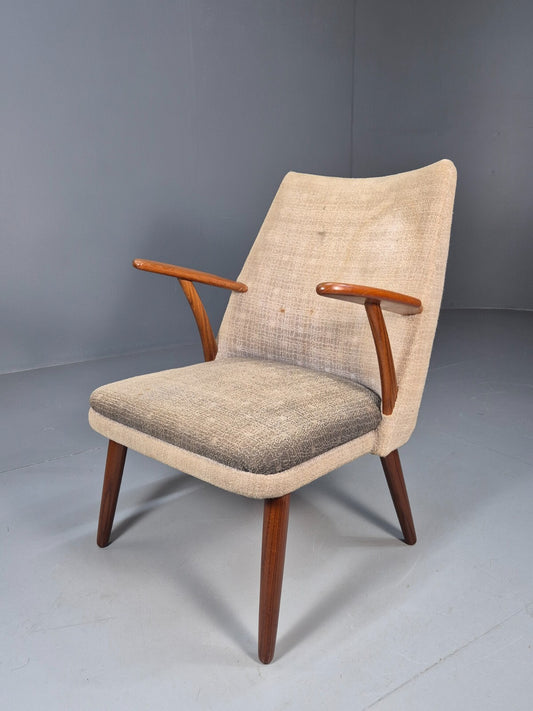 Vintage Danish Teak Armchair 1960s Mid Century Design Retro EB9240 MNOR - UKDK FURNITURE