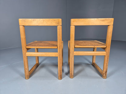 2 Vintage Danish Children Chairs Bech Wood 1960s Retro EB9672 MSTA - UKDK FURNITURE