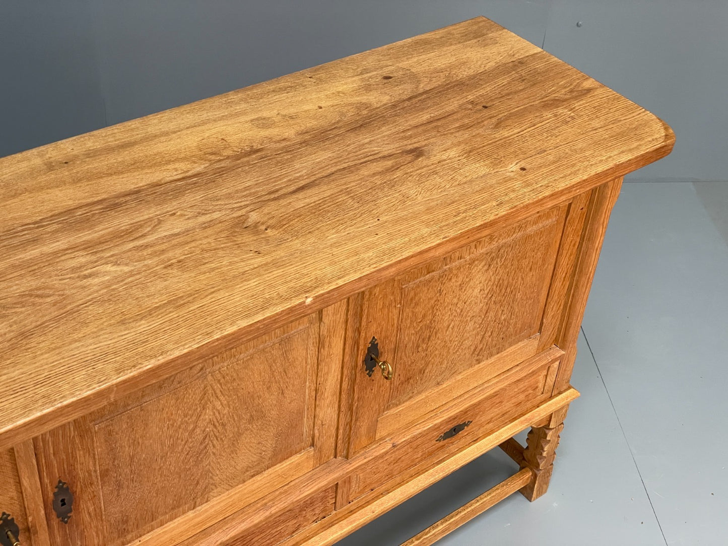 Vintage Solid Oak Sideboard - Henning Kjaernulf Style Danish 1970s EB10826 MWOO5