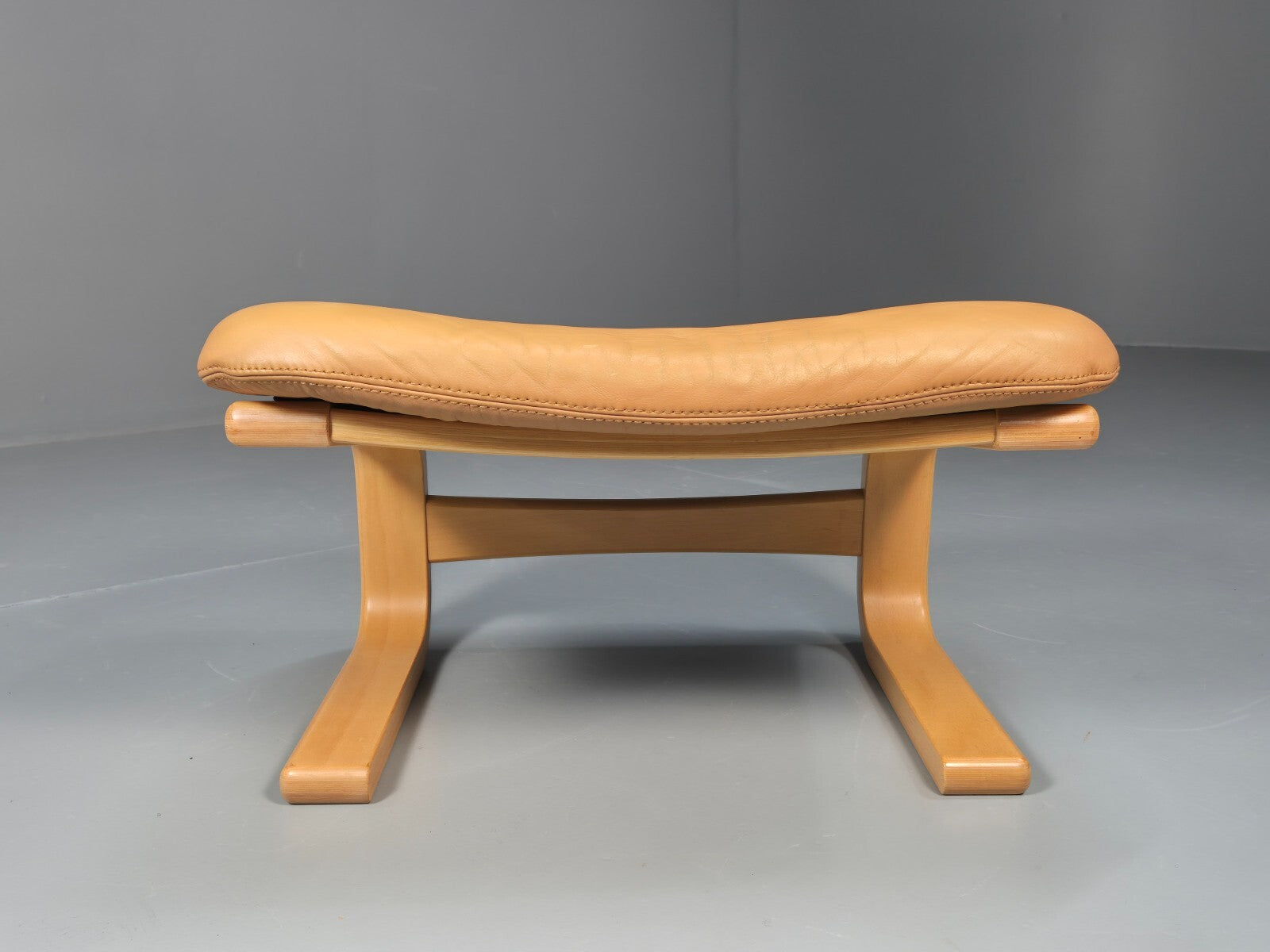 Vintage Danish Skippers Apollo Range Footstool Tan Leather Retro EB9783 MFOO - UKDK FURNITURE