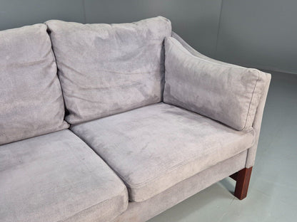 Vintage Danish 2 Seat Sofa Lilac Faux Suede 1980s Retro MCM EB3236 M2SS - UKDK FURNITURE