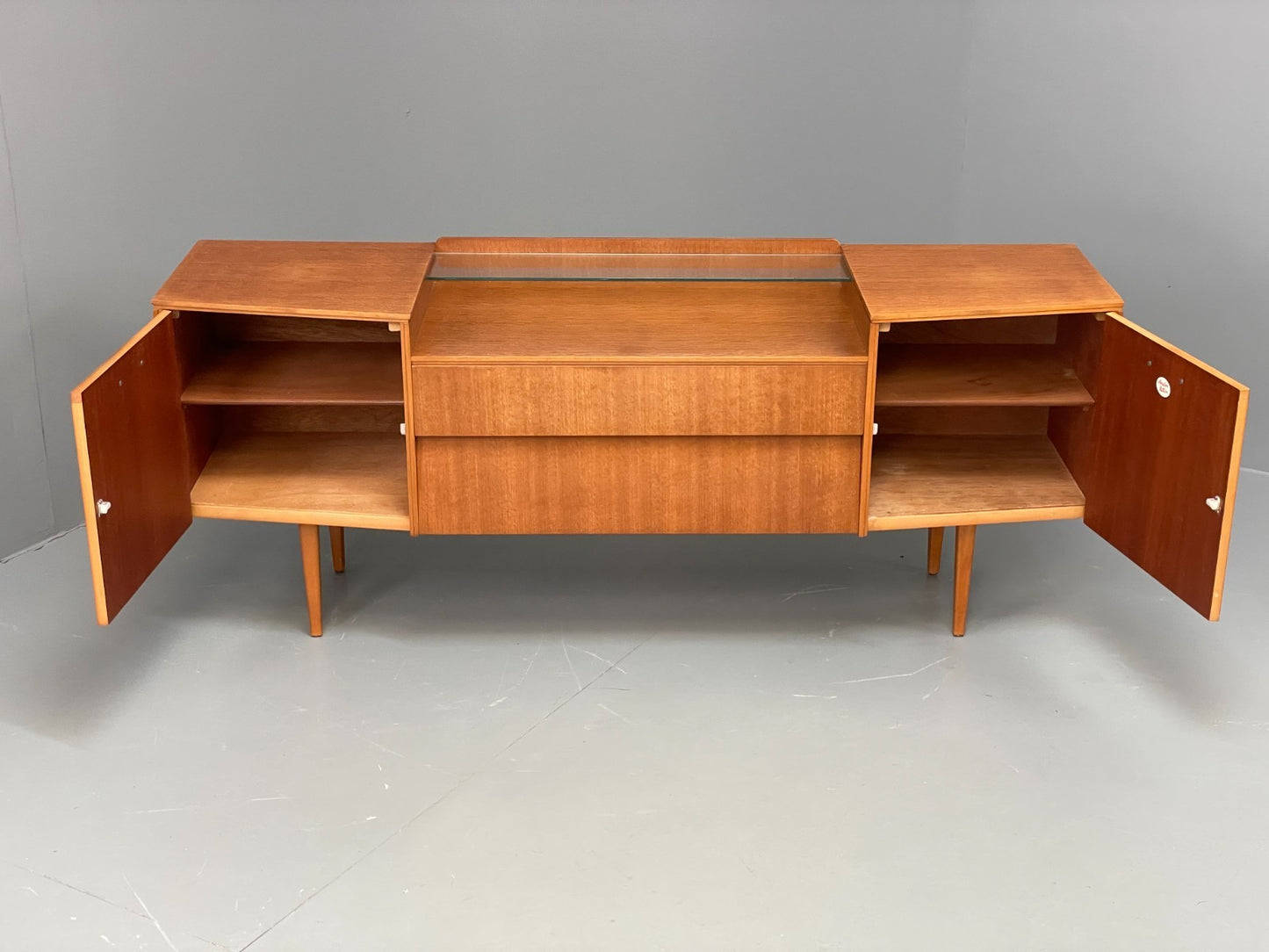 Vintage 1950s Oak Dresser Avalon Midcentury Drawers Cabinet EB11793 MWOO7