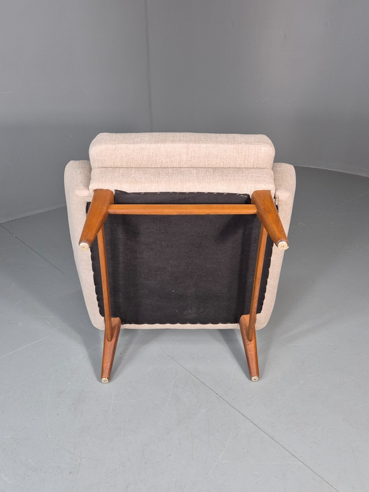 Vintage Danish Mid Century Lounge Chair Teak Frame New Upholstery EB11777 MNOR14