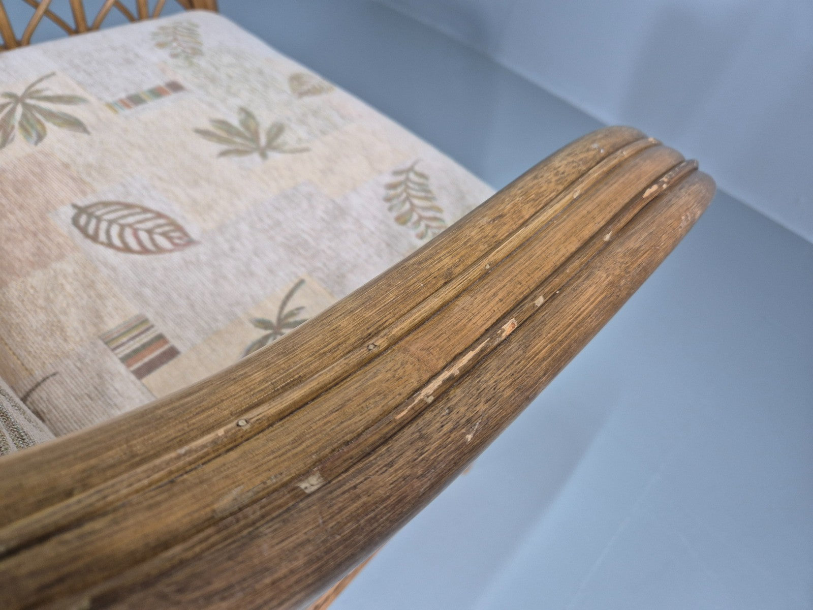 2 Vintage Rattan Conservatory Chairs 1990s Retro EB11286 VBER15