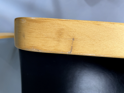 2 Danish Leather Chairs Bentwood Ostergaard Vintage Retro MCM EB5762 MBEN11