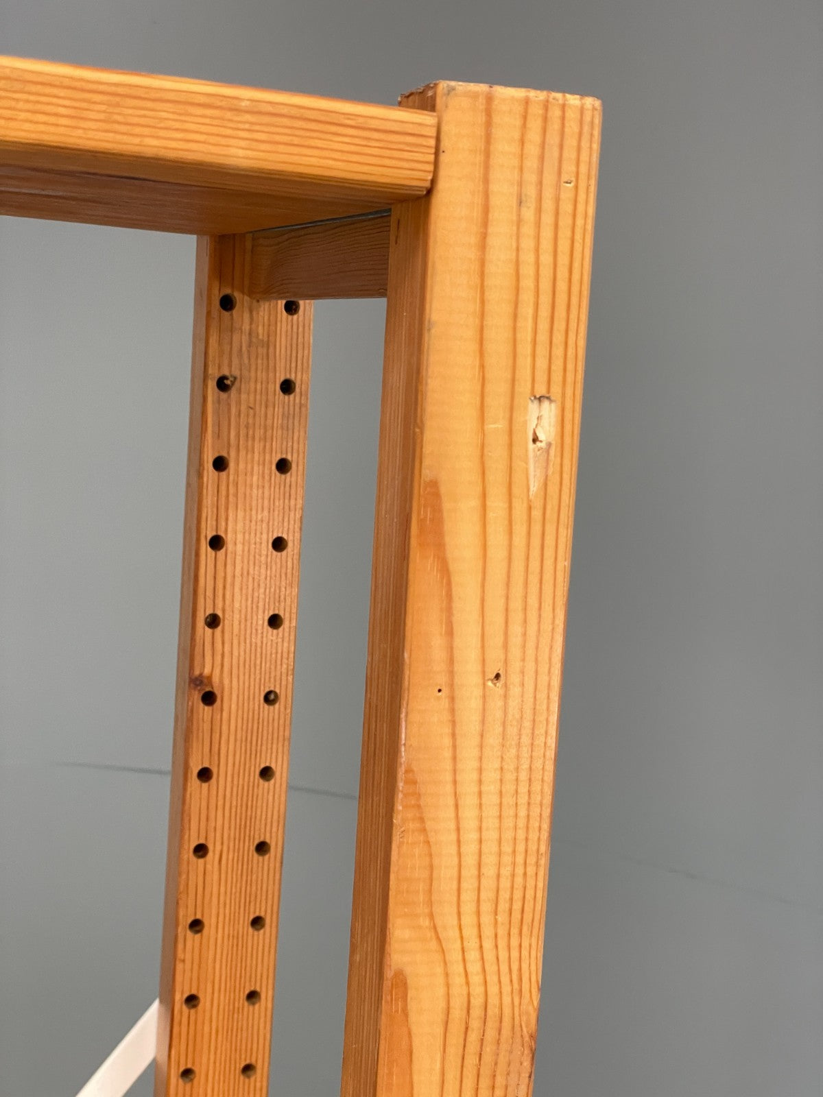 Pine Open Shelving Unit Adjustable Retro Scandi Solid EB11784 MWOO6