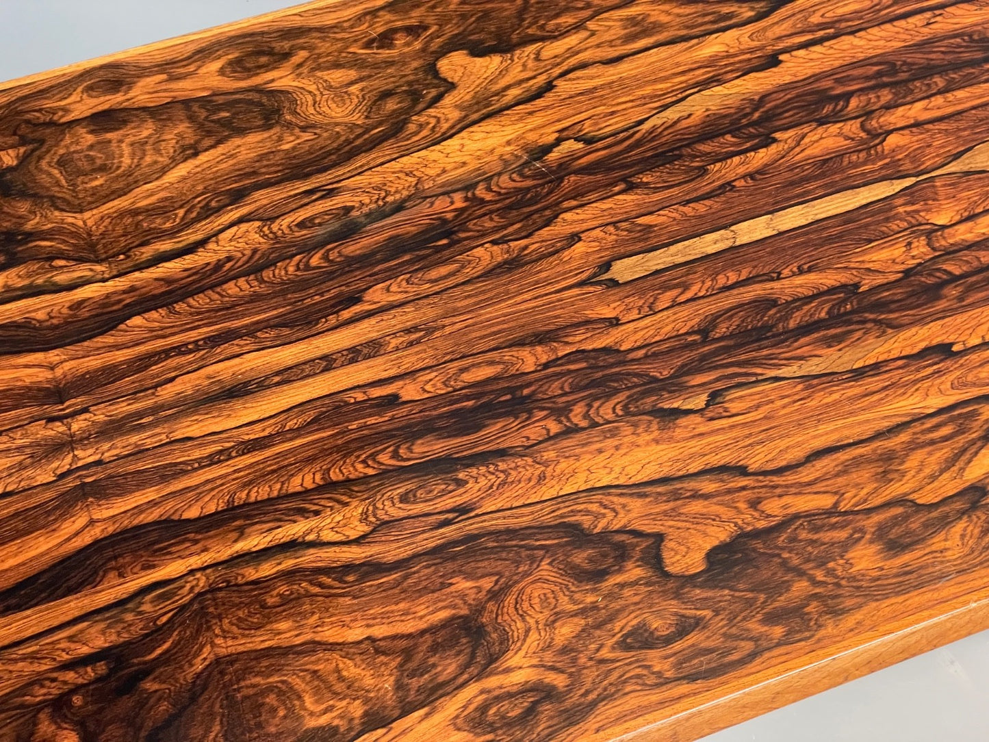 Vintage Danish Coffee Table - 1960s Mid Century Shaped Solid Legs EB11182 MWOO15