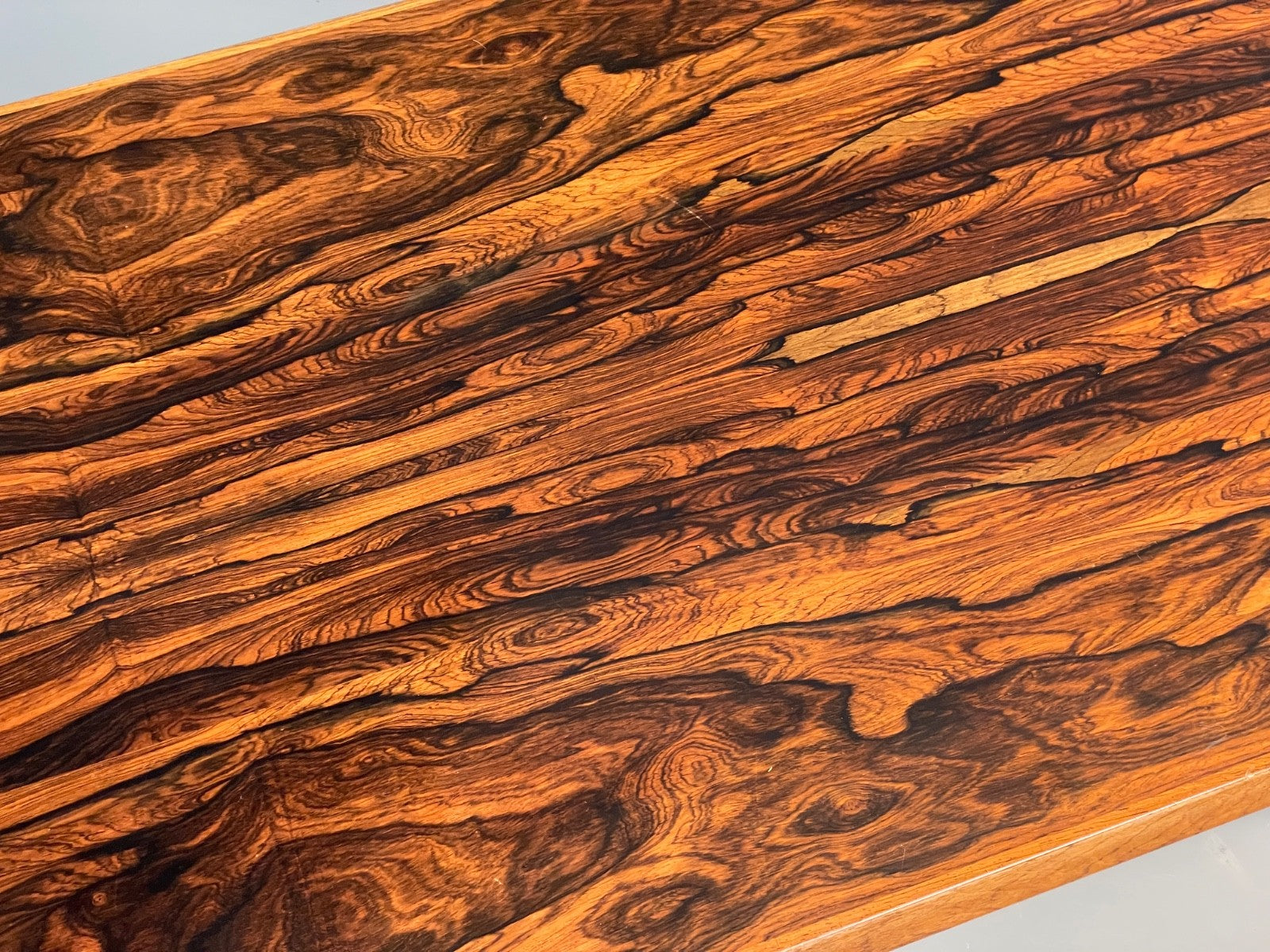 Vintage Danish Coffee Table - 1960s Mid Century Shaped Solid Legs EB11182 MWOO15