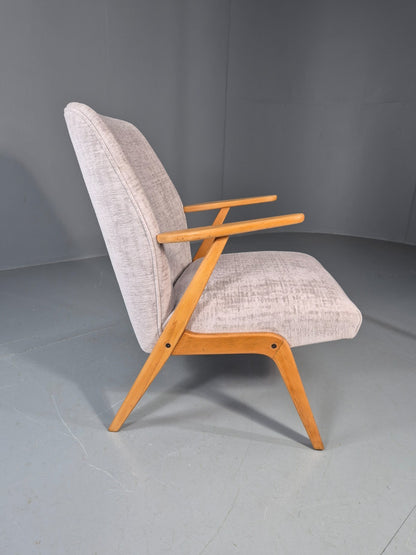 Vintage Mid Century Lounge Chair Swedish 1960s Design Reupholstered EB11670 MNOR7