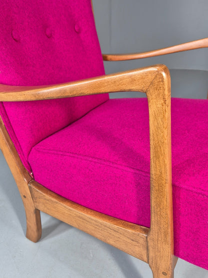 Vintage Mid Century Lounge Chair 1950s Swedish New Upholstery   EB11776 MNOR14