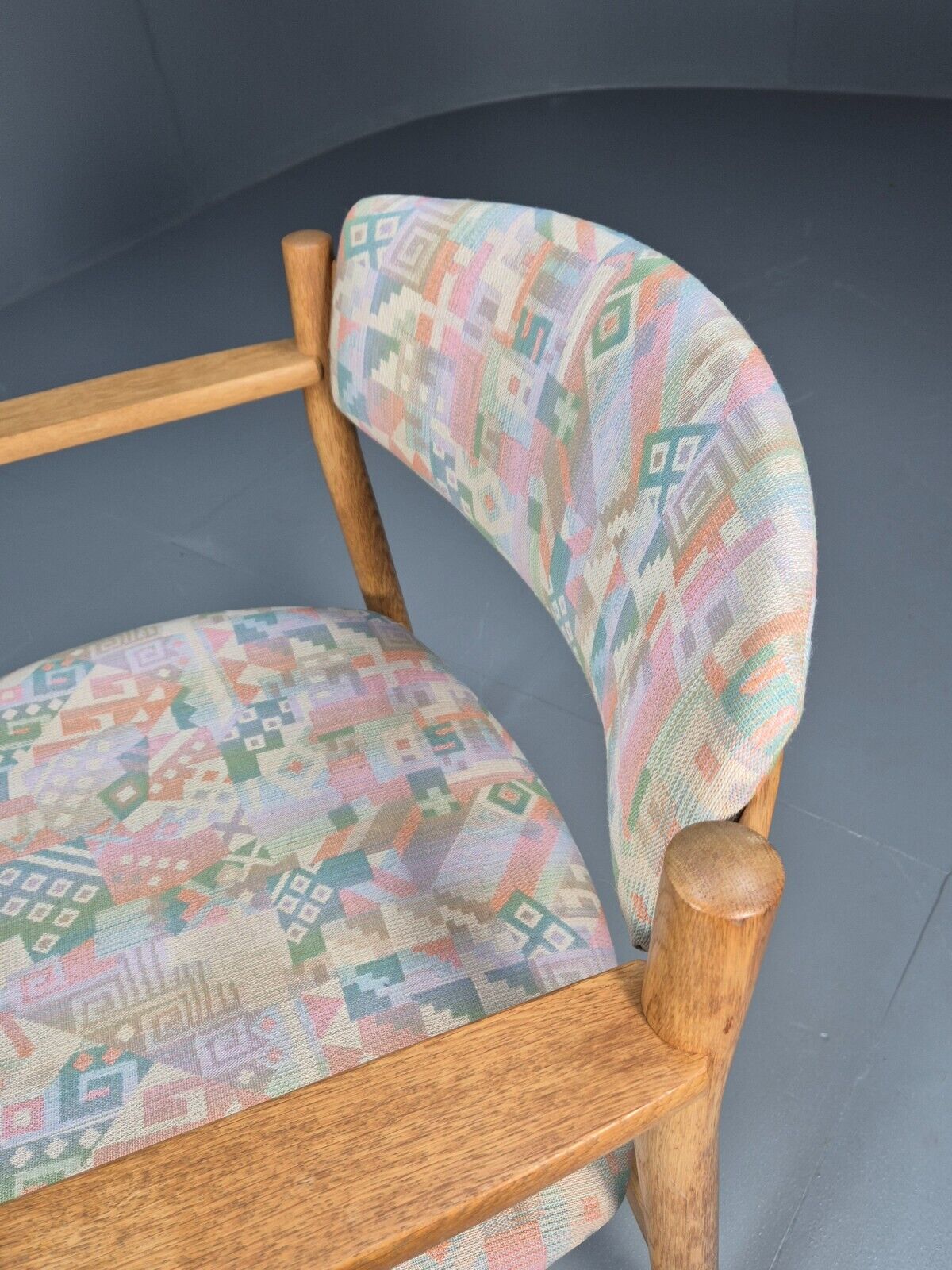 Vintage Danish Elbow Chair Oak Frame FDB Mobler Jorgan Baekmark MCM EB8896 VDIN - UKDK FURNITURE