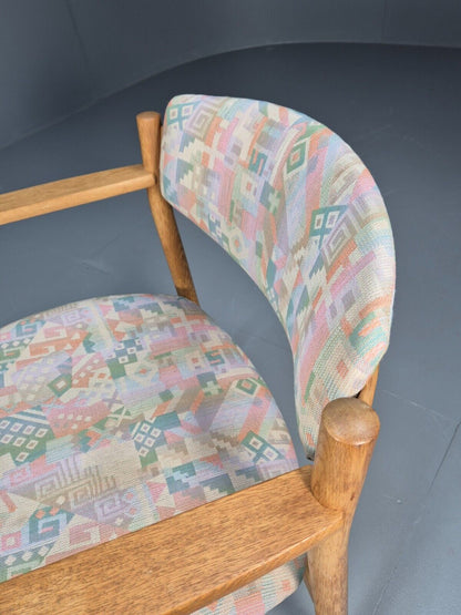 Vintage Danish Elbow Chair Oak Frame FDB Mobler Jorgan Baekmark MCM EB8896 VDIN - UKDK FURNITURE