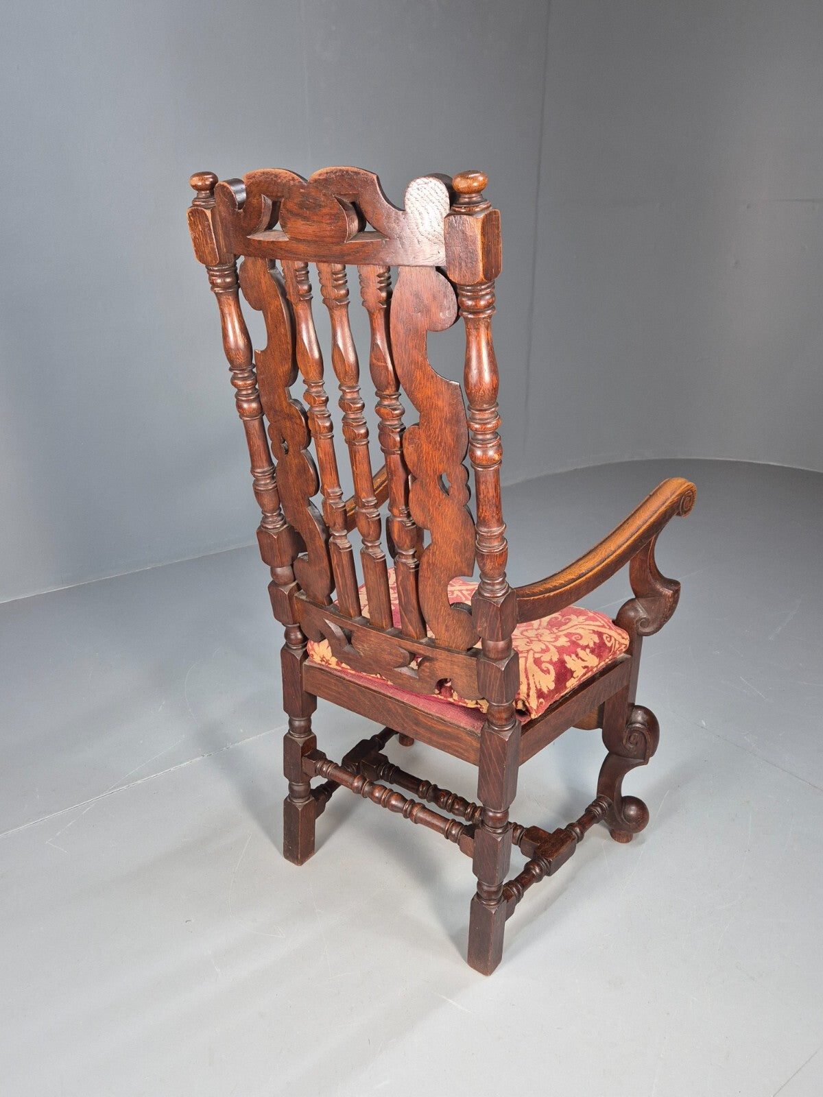 Vintage Antique Carver Chair Baroque Carved Oak Osborne 1890s EB9167 VCAR - UKDK FURNITURE