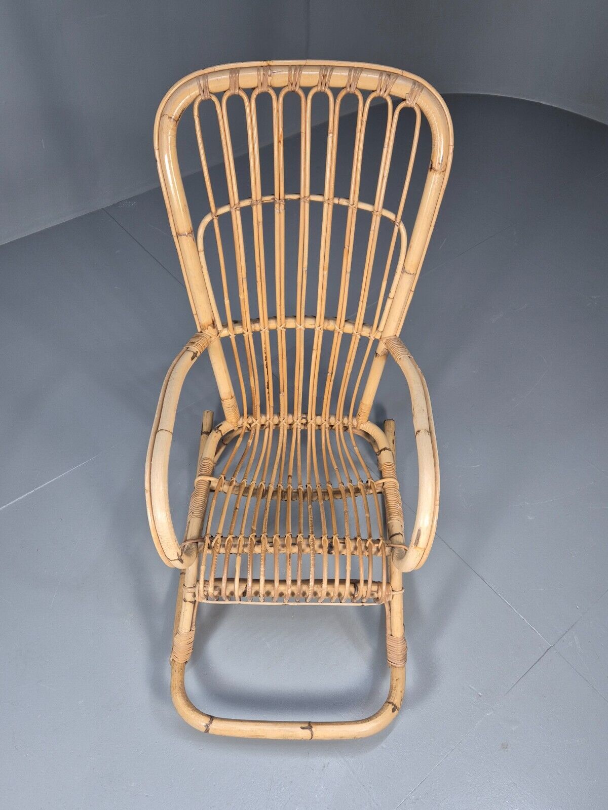 Vintage Cane Rocking Chair Retro Seating EB8875 VBER - UKDK FURNITURE