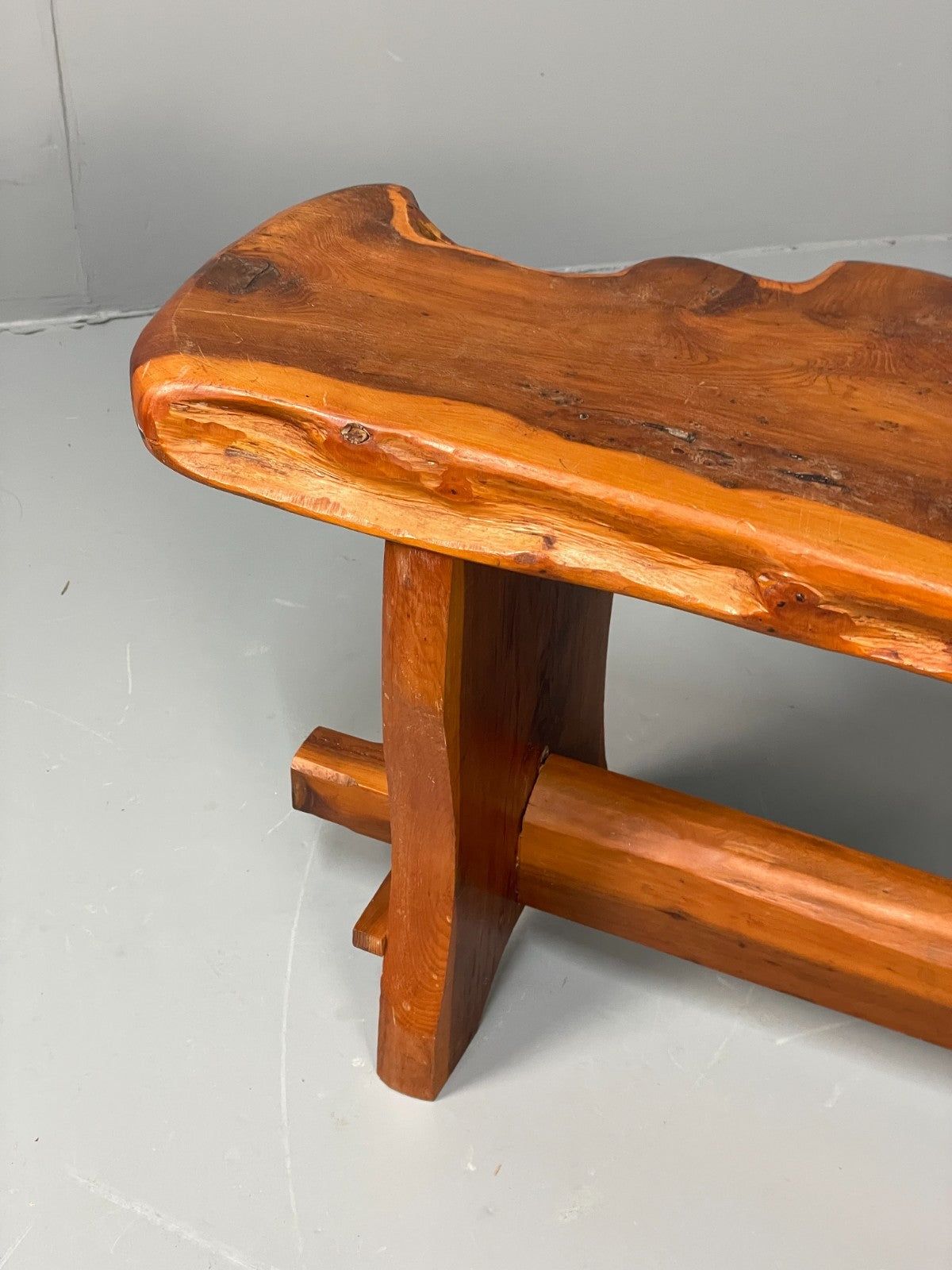 Natural Live Edge Bench Chunky Solid Organic Design EB11066 MWOO14