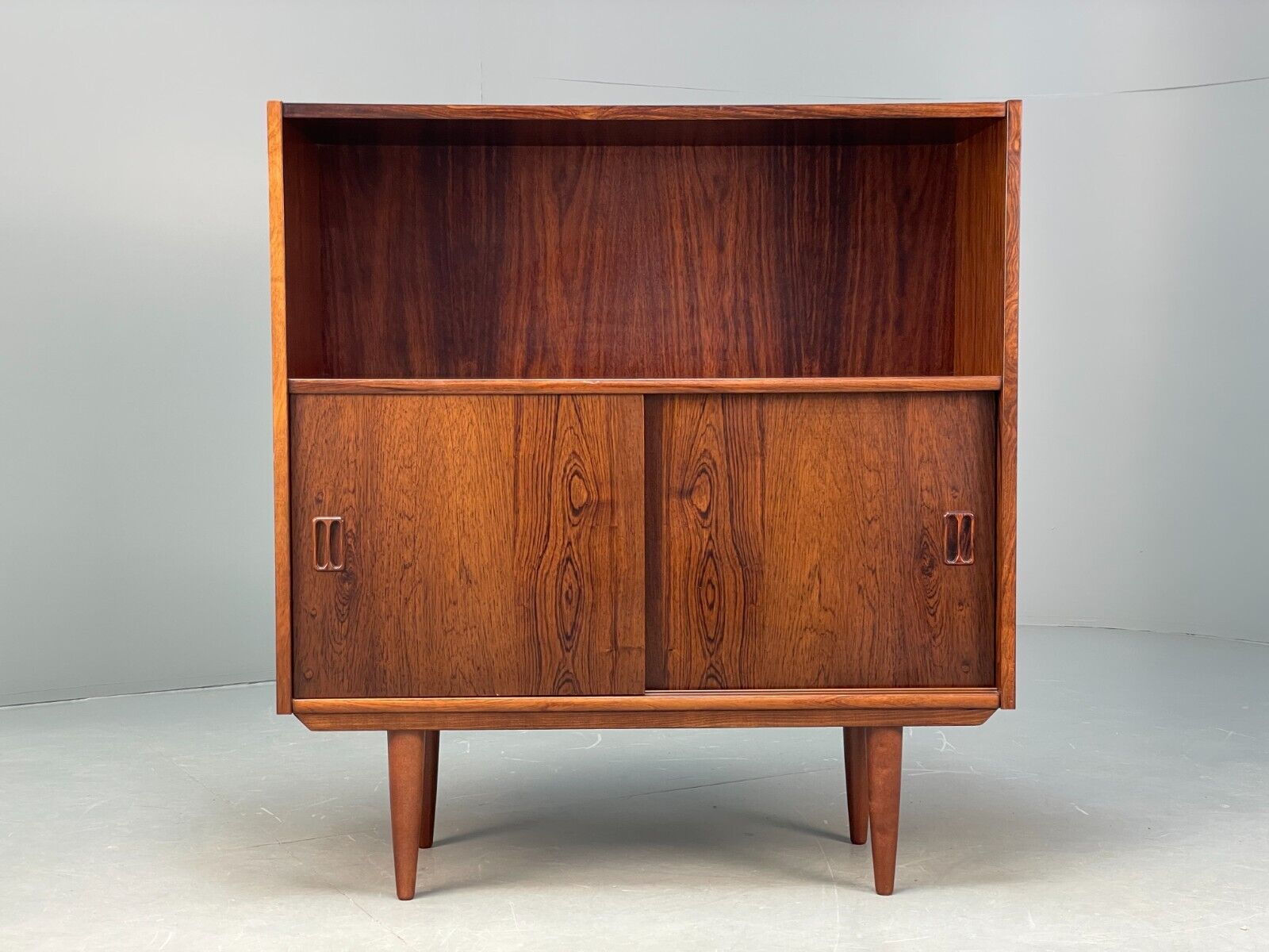 Midcentury Danish Bookcase Sliding Doors Torben B Nielsen Vintage EB8807 MWOO - UKDK FURNITURE