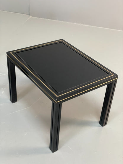 Vintage 1970s Nesting Tables Pierre Vandel Black Gold Glass 1970s EB11804 MWOO8