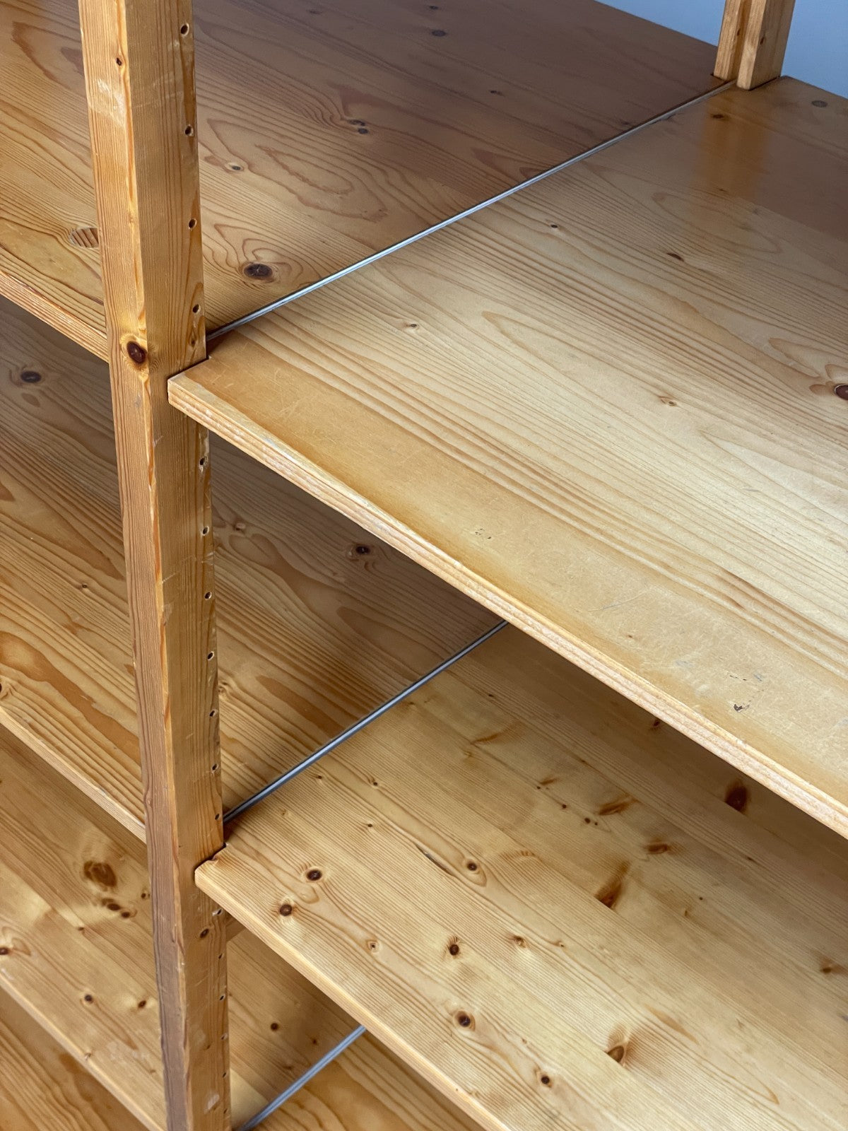 Lundia Pine Open Shelving System Double Bay Vintage Adjustable Retro EB117886
