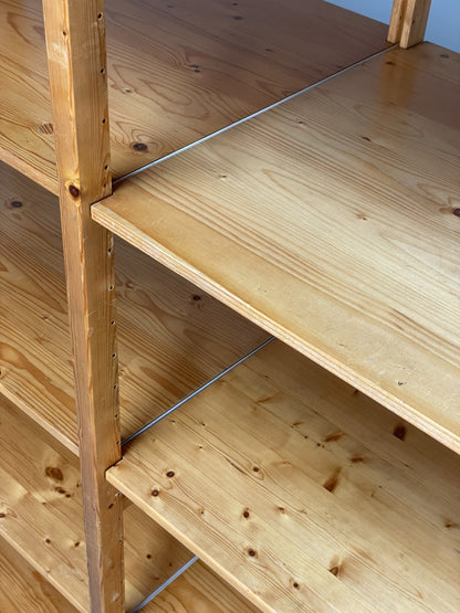 Lundia Pine Open Shelving System Double Bay Vintage Adjustable Retro EB117886