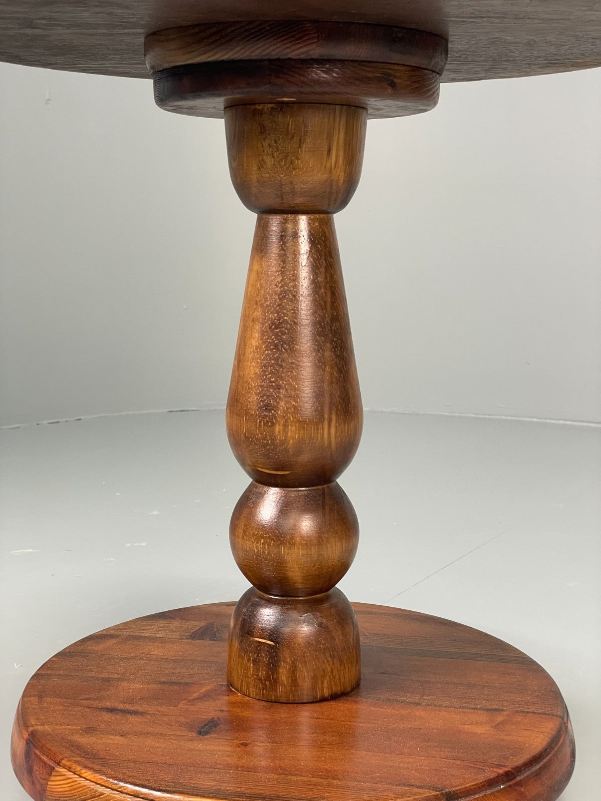 Vintage Oak Side Table With Pine Base Danish EB10828 MWOO7