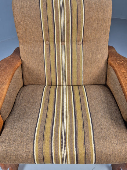 Vintage Kjaernulf Style Lounge Chair Oak and Green 1970s Retro EB9547 MNOR - UKDK FURNITURE
