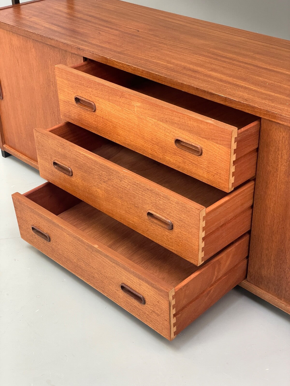 Vintage Modular Teak Wall Unit By Interflex 1960s Retro Drawers EB9822 MWOO - UKDK FURNITURE