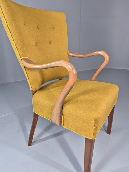 Vintage Mid Century Danish Lounge Chair High Back 1950s Retro EB11815 MNOR10