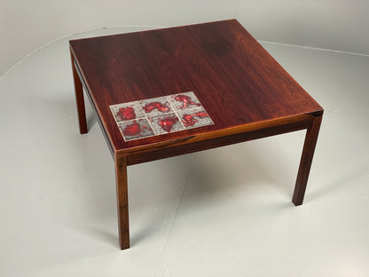 Vintage Square Coffee Table - Tile topped 1960s Danish Mid Century EB10872 MWOO0