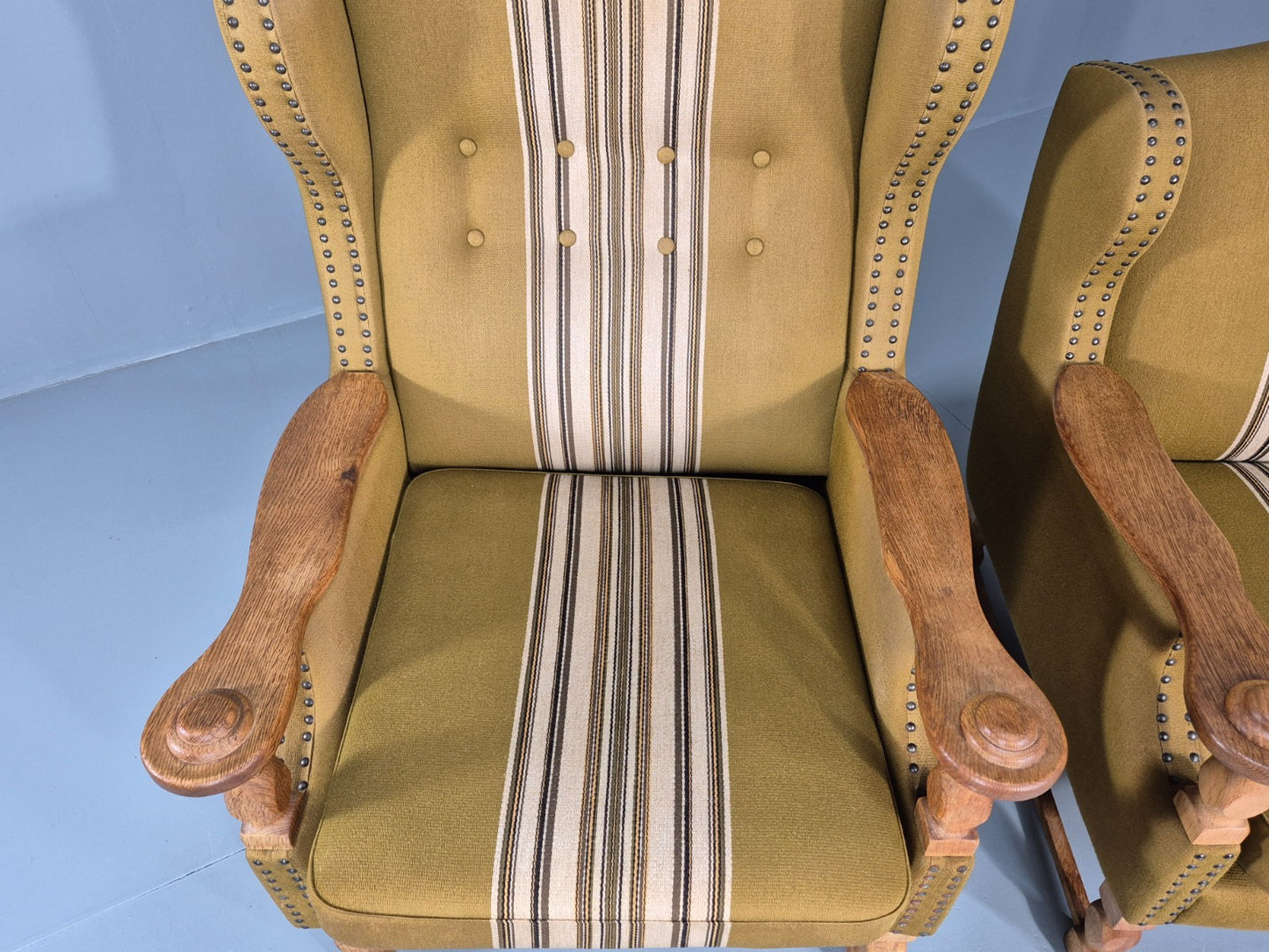 Kjaernulf Style high and Low Back Lounge Chairs 1970s Denmark Retro EB11310 MNOR9