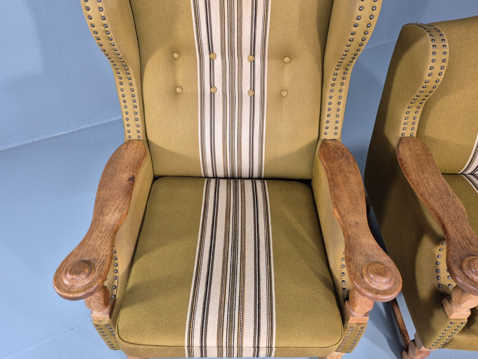 Kjaernulf Style high and Low Back Lounge Chairs 1970s Denmark Retro EB11310 MNOR9